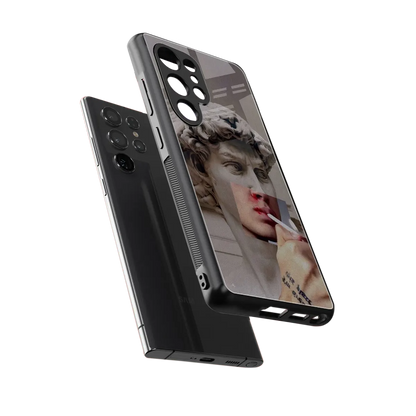 Smokin David sleek samsung galaxy s26 ultra cover with tempered glass back and TPU edges