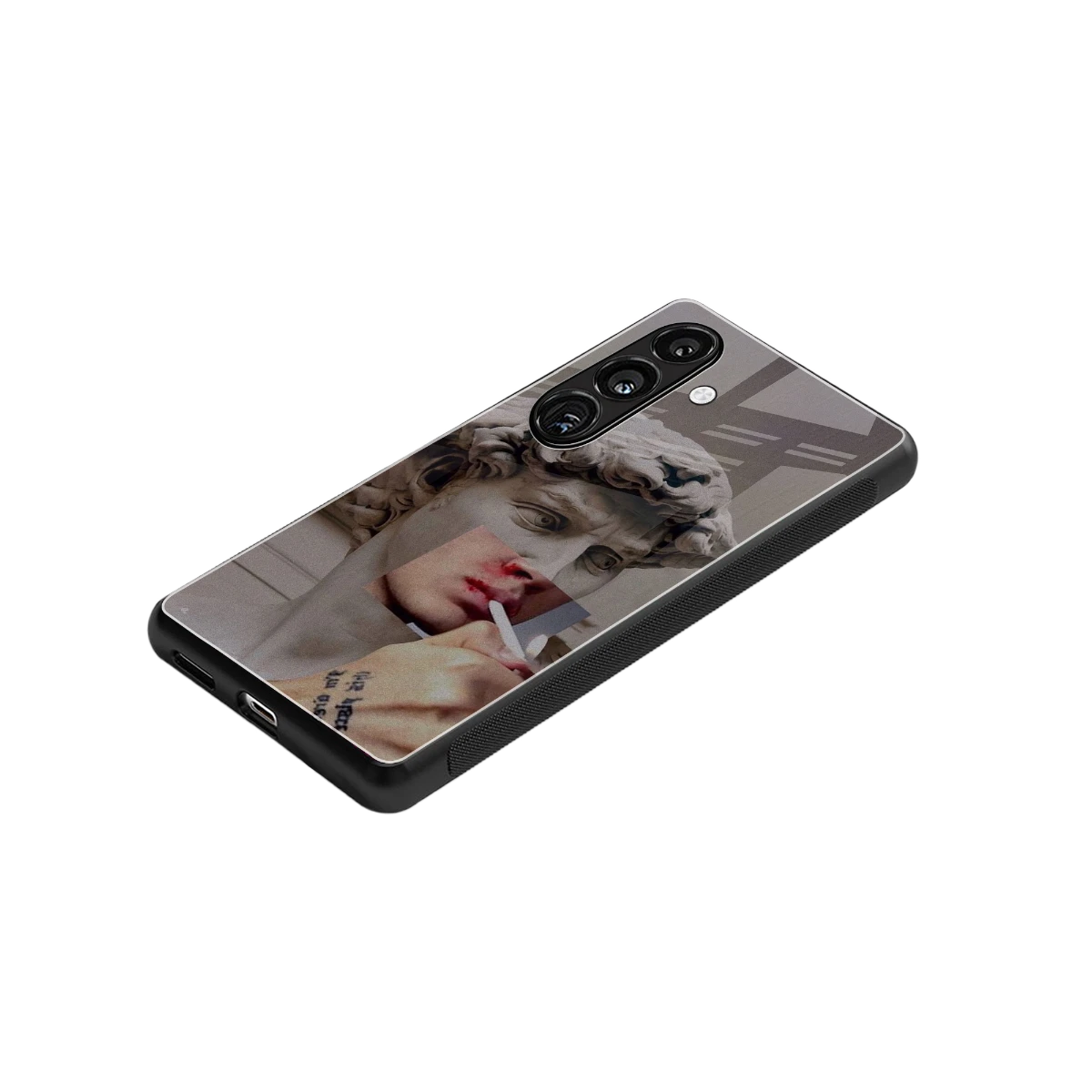 Smokin David stylish phone case for samsung galaxy s23 fe | glossy glass and slim fit
