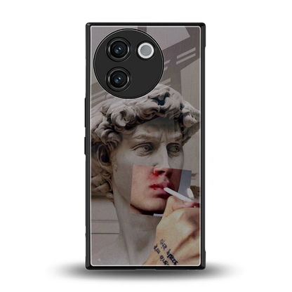 Smokin David back phone cover | glass case for vivo v30e