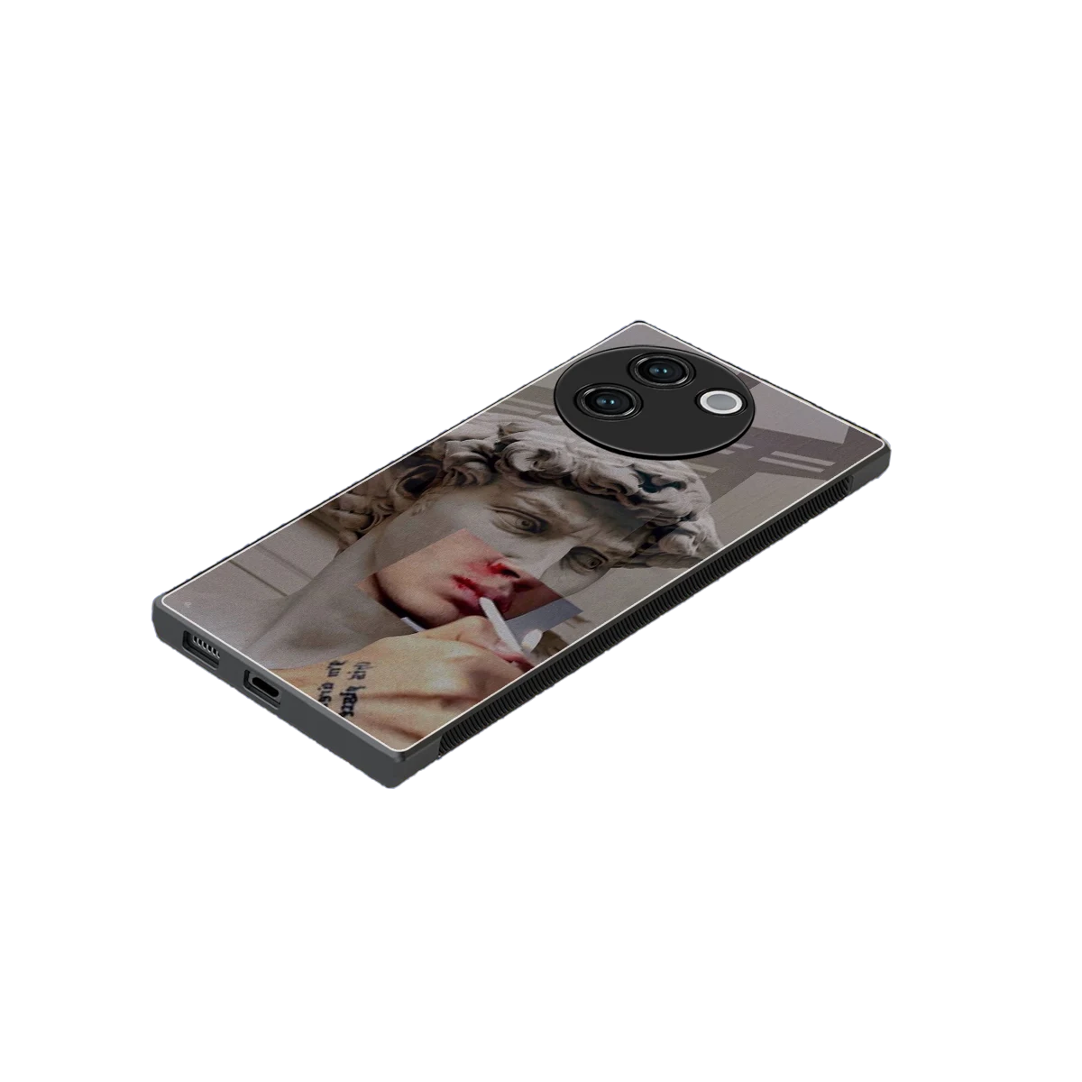 Smokin David stylish phone case for vivo v30e | glossy glass and slim fit