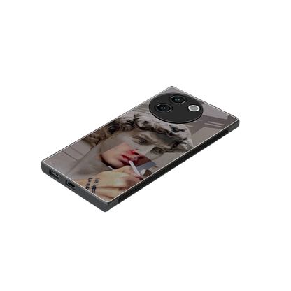 Smokin David stylish phone case for vivo v30e | glossy glass and slim fit