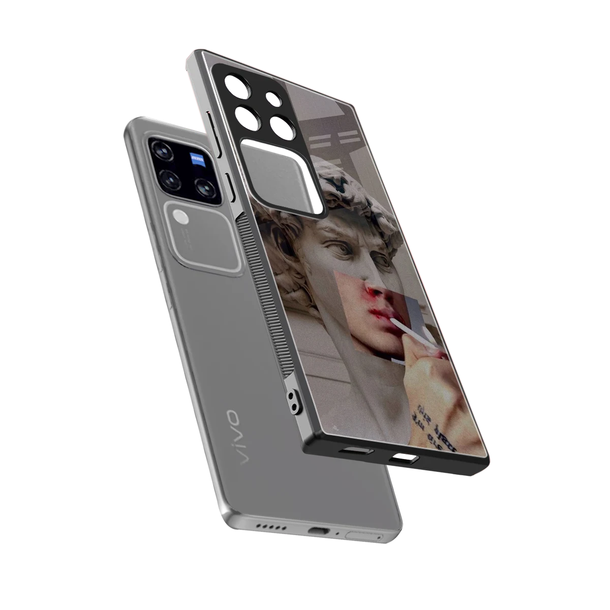 Smokin David sleekvivo v30 pro cover with tempered glass back and TPU edges