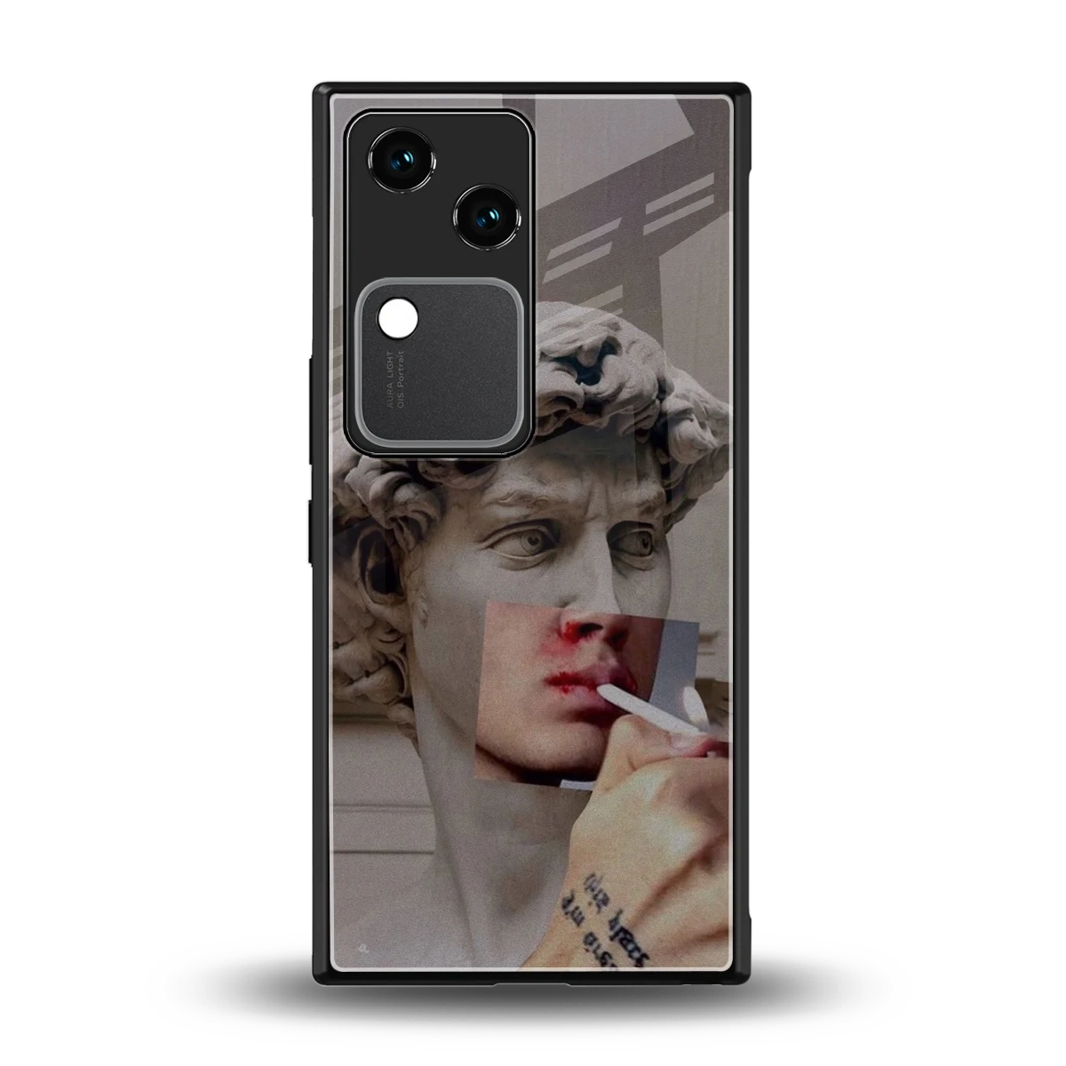 Smokin David back phone cover | glass case for vivo v30