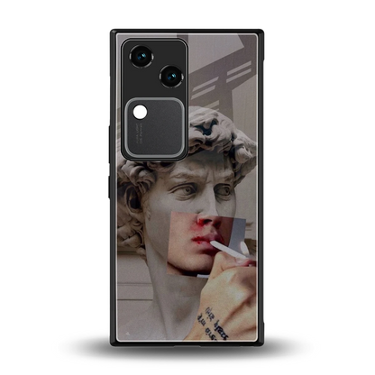 Smokin David back phone cover | glass case for vivo v30