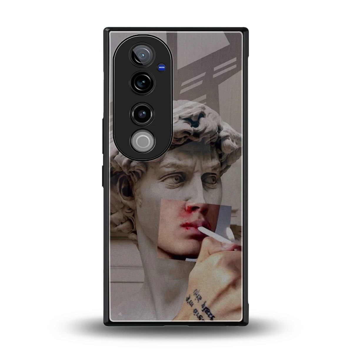 Smokin David back phone cover | glass case for vivo v40 pro