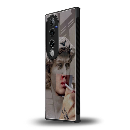 Smokin David vivo v40 pro mobile cover | shockproof glass phone case