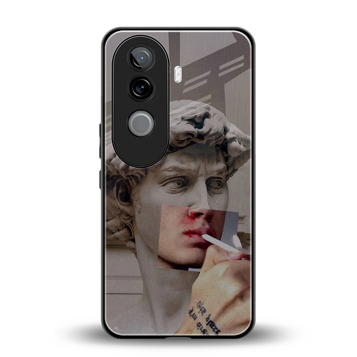 Smokin David back phone cover | glass case for vivo v40e