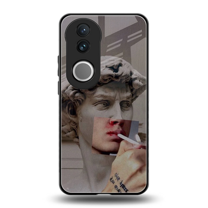 Smokin David back phone cover | glass case for vivo v50