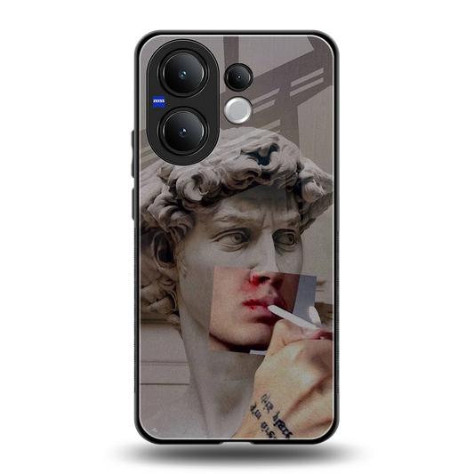 Smokin David back phone cover | glass case for vivo v60