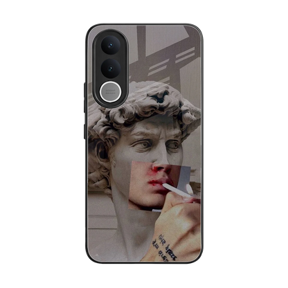 Smokin David back phone cover | glass case for vivo v70 fe