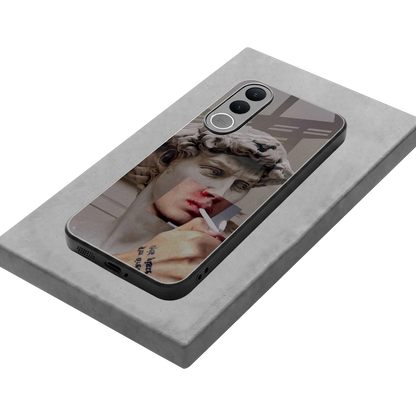 Smokin David stylish phone case for vivo v70 fe | glossy glass and slim fit
