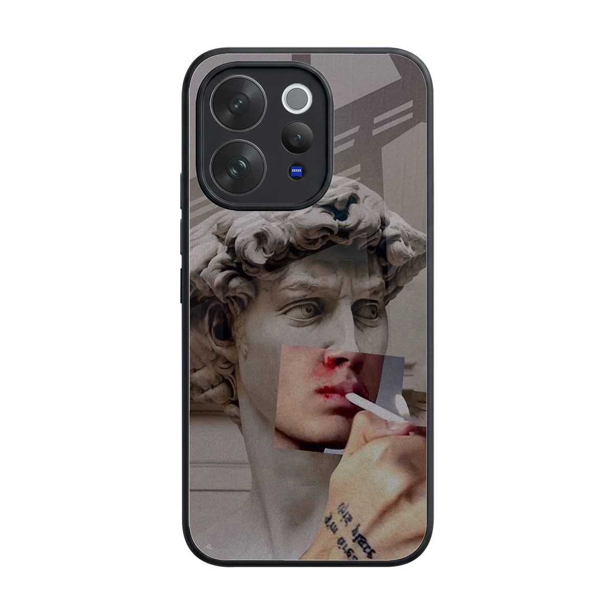 Smokin David back phone cover | glass case for vivo v70 elite
