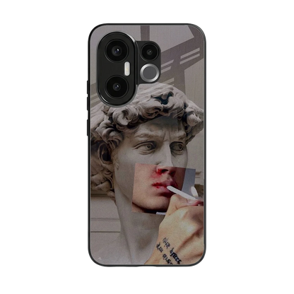 Smokin David back phone cover | glass case for vivo x200 fe