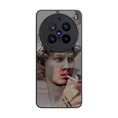 Smokin David back phone cover | glass case for vivo x200 pro