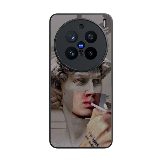 Smokin David back phone cover | glass case for vivo x200 pro
