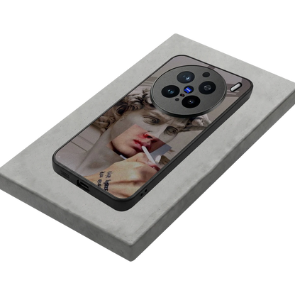 Smokin David stylish phone case for vivo x200 pro | glossy glass and slim fit