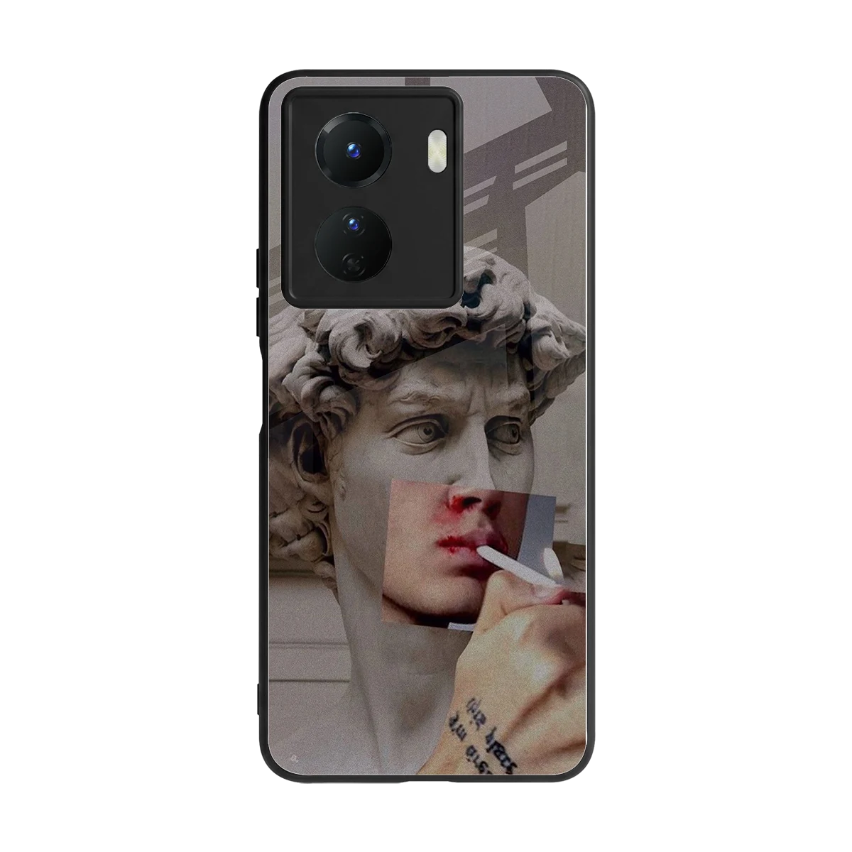 Smokin David back phone cover | glass case for vivo y16