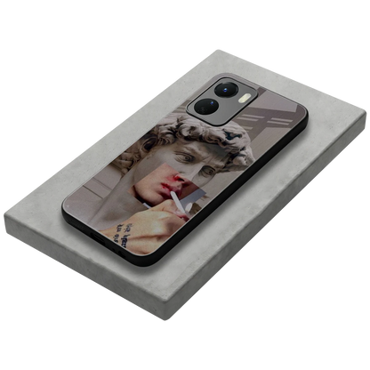 Smokin David stylish phone case for vivo y16 | glossy glass and slim fit