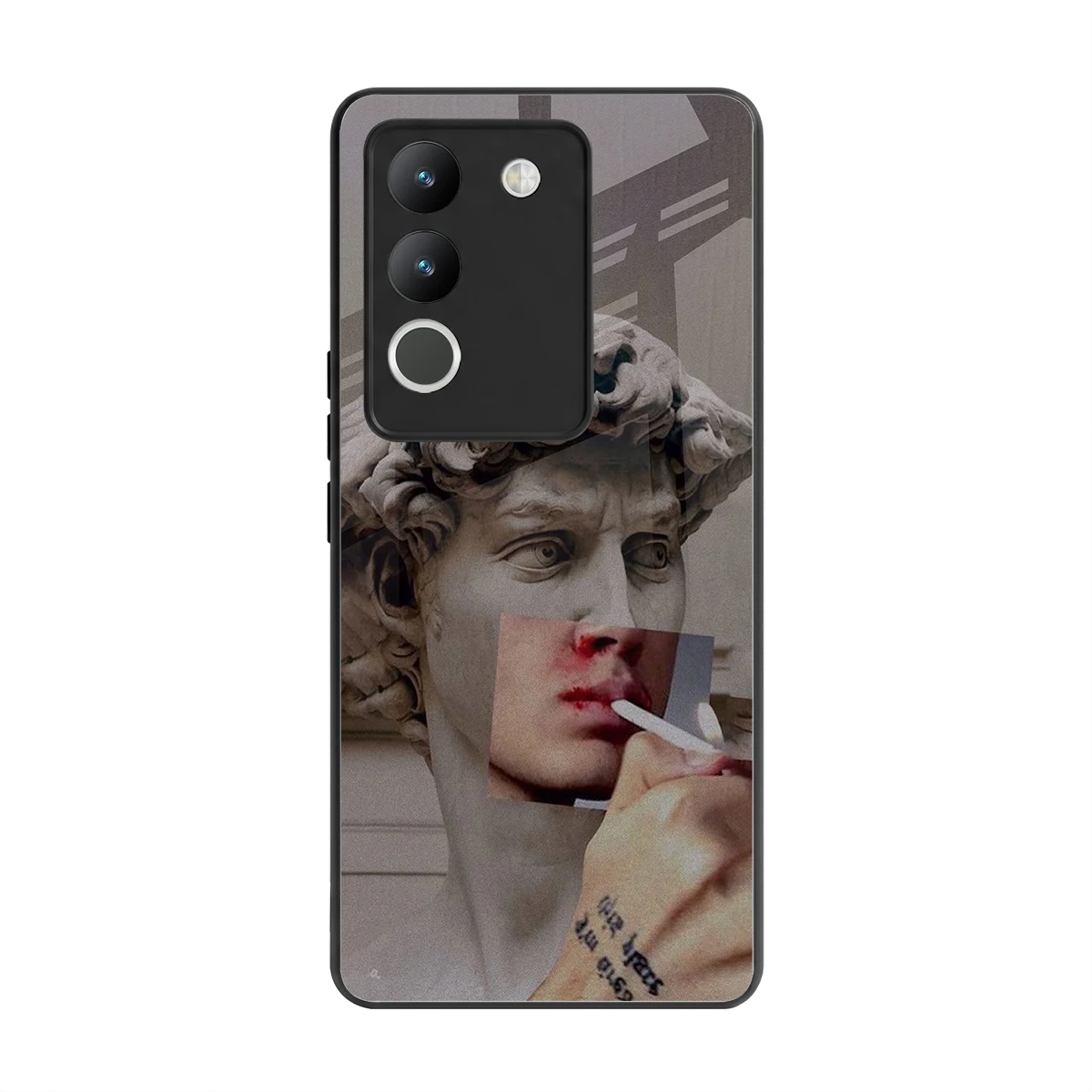 Smokin David back phone cover | glass case for vivo y200 5g