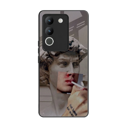 Smokin David back phone cover | glass case for vivo y200 5g