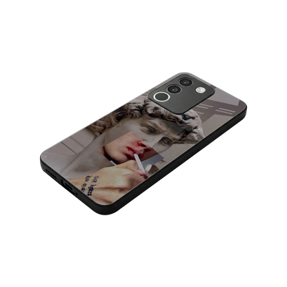 Smokin David stylish phone case for vivo y200 5g | glossy glass and slim fit