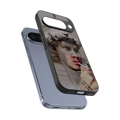 Smokin David sleek google pixel 10 cover with tempered glass back and TPU edges