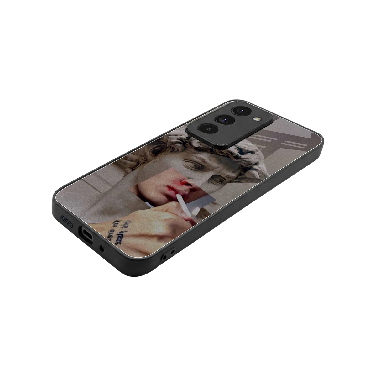 Smokin David stylish phone case for redmi 15 5g | glossy glass and slim fit