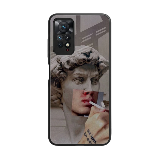 Smokin David back phone cover | glass case for redmi note 11 pro