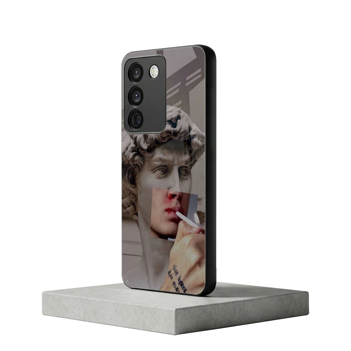 Smokin David vivo y200 5g mobile cover | shockproof glass phone case