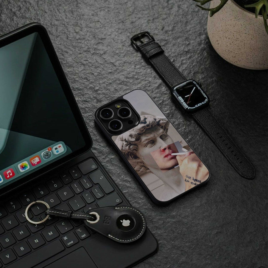 Smokin David Phone Case for Iphone 15 Pro Max | Glass Case