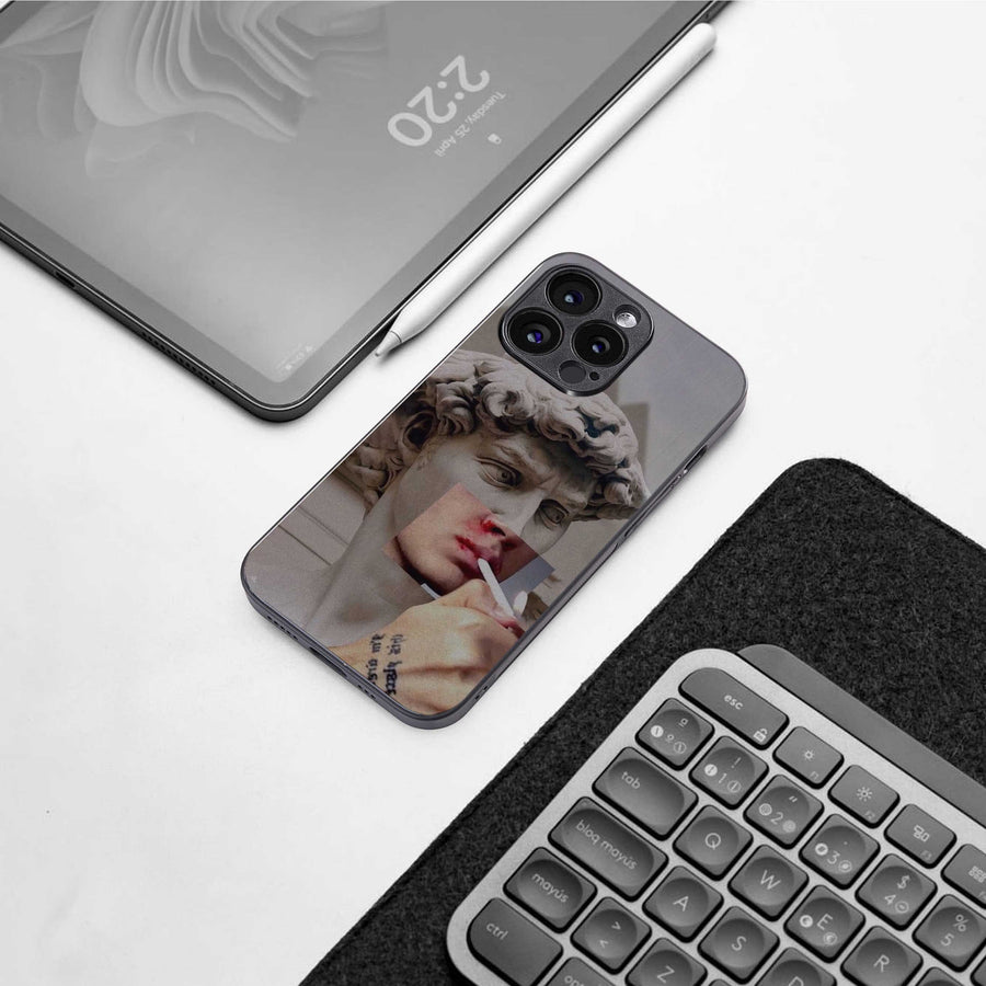 Smokin David Phone Case for Iphone 15 Pro Max | Glass Case