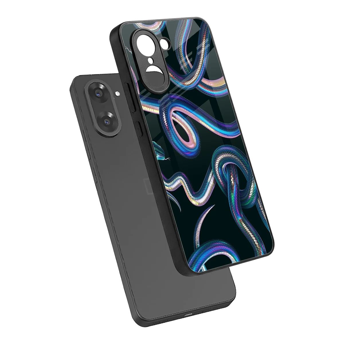 Snakes sleek oneplus nord ce5 5g cover with tempered glass back and TPU edges