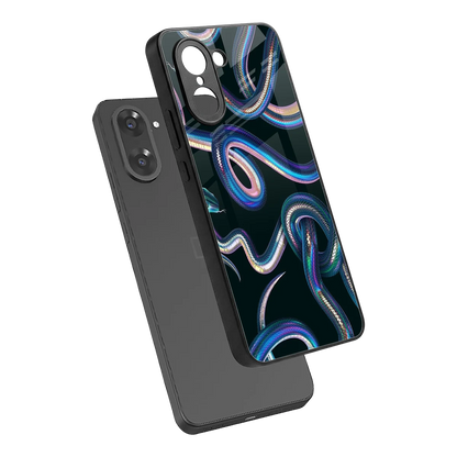 Snakes sleek oneplus nord ce5 5g cover with tempered glass back and TPU edges