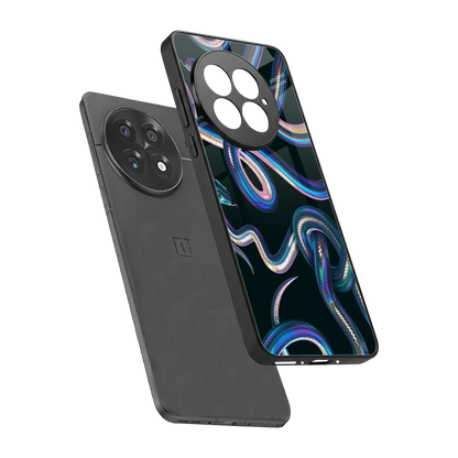 Snakes sleek oneplus 13 cover with tempered glass back and TPU edges