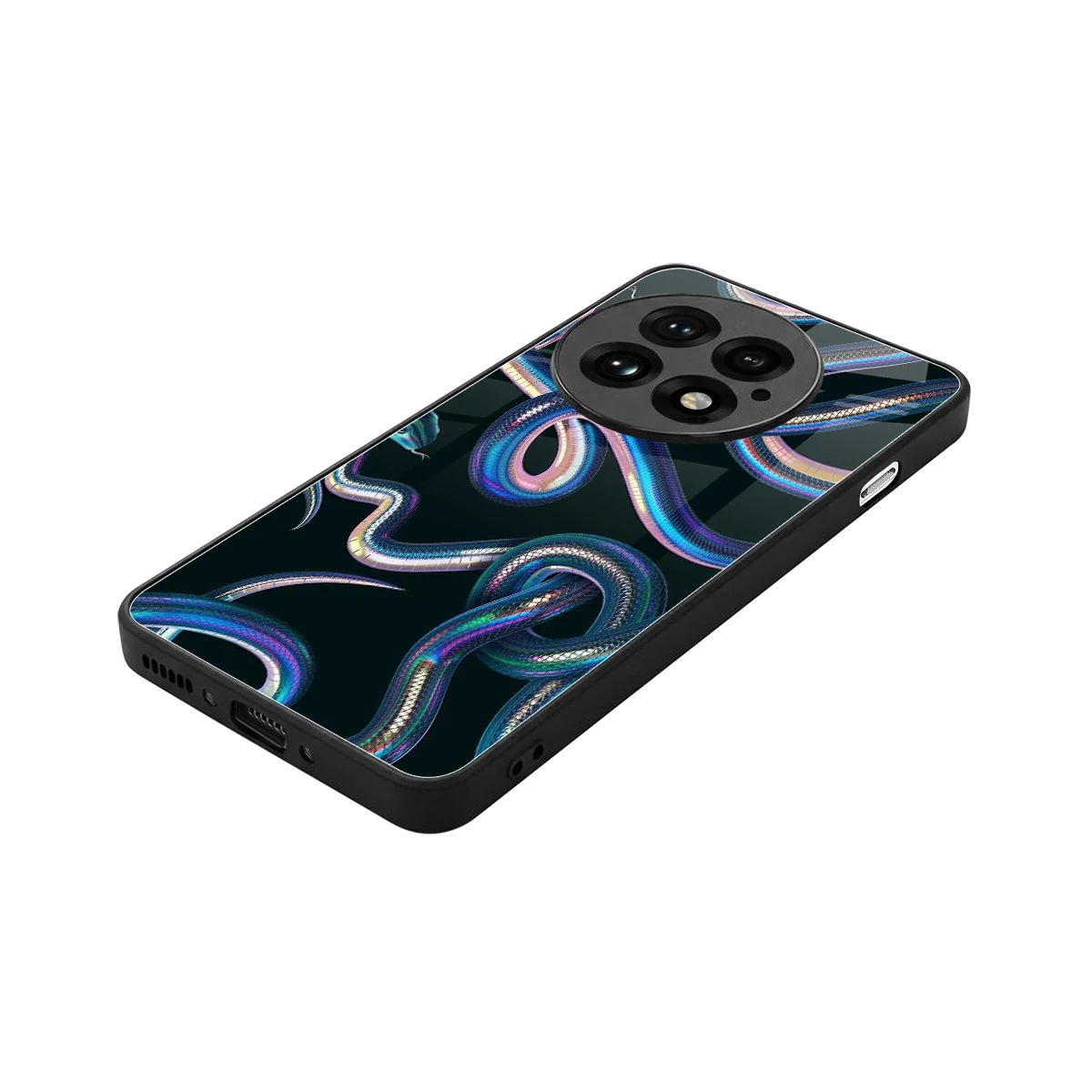 Snakes stylish phone case for oneplus 13 | glossy glass and slim fit