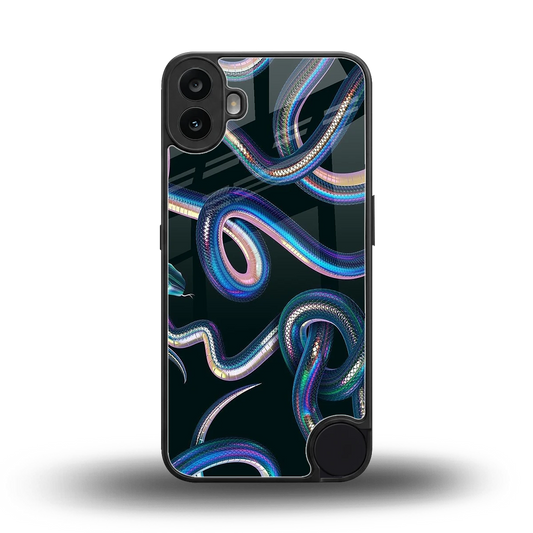 Snakes back phone cover | glass case for cmf nothing phone 1