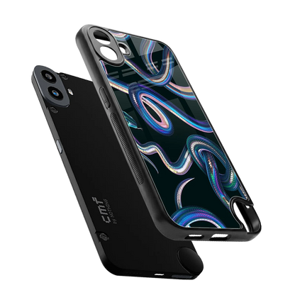 Snakes sleek cmf nothing phone 1 cover with tempered glass back and TPU edges