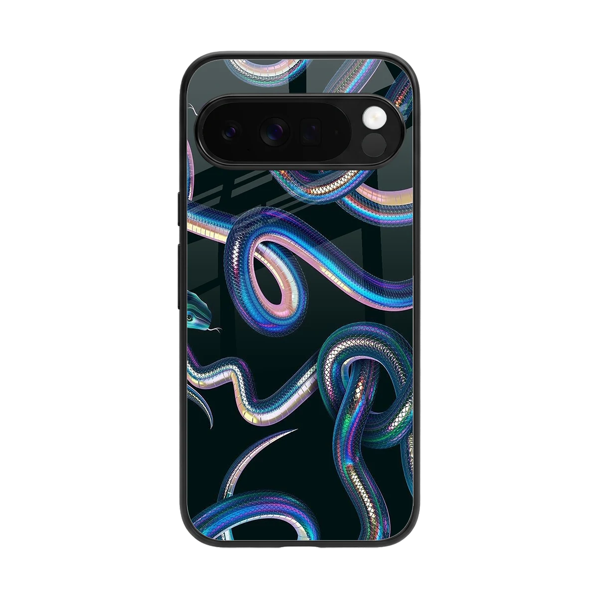 Snakes back phone cover | glass case for google pixel 10 pro xl
