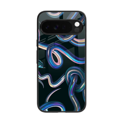 Snakes back phone cover | glass case for google pixel 10 pro xl