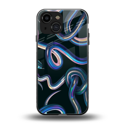 Snakes back phone cover | glass case for iphone 13 mini