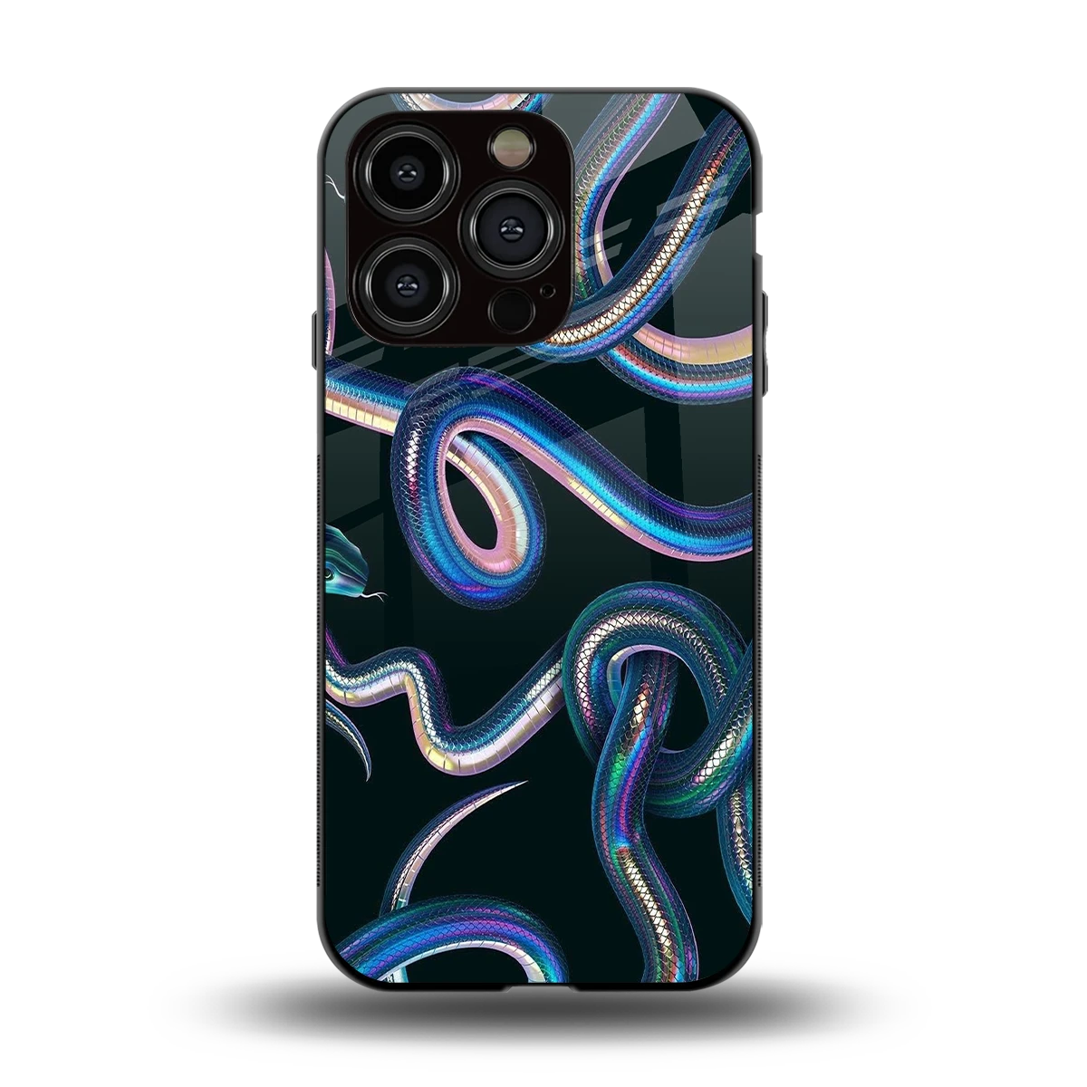 Snakes back phone cover | glass case for iphone 13 pro