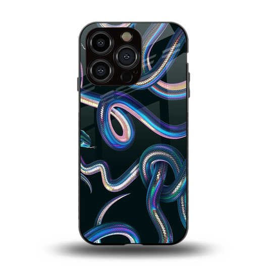Snakes back phone cover | glass case for iphone 13 pro