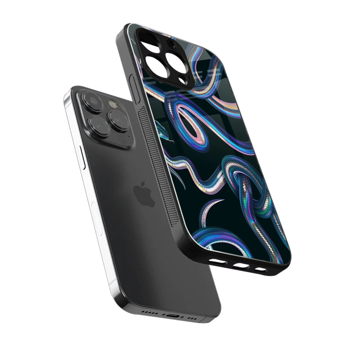 Snakes sleek iphone 13 pro cover with tempered glass back and TPU edges