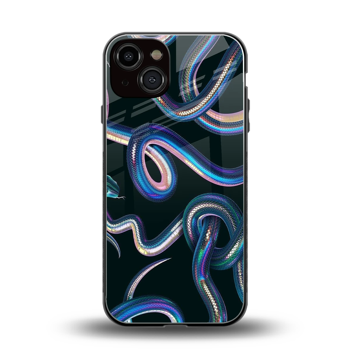 Snakes back phone cover | glass case for iphone 13