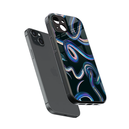 Snakes sleek iphone 15 plus cover with tempered glass back and TPU edges