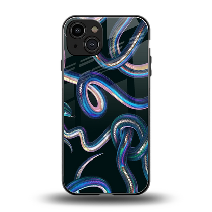 Snakes back phone cover | glass case for iphone 15