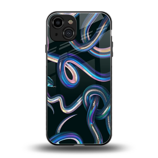 Snakes back phone cover | glass case for iphone 15