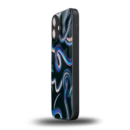 Snakes iphone 16 plus mobile cover | shockproof glass phone case