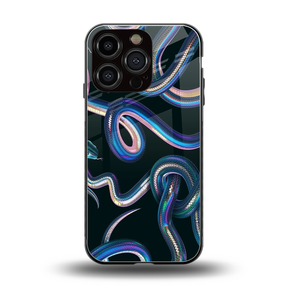 Snakes back phone cover | glass case for iphone 16 pro