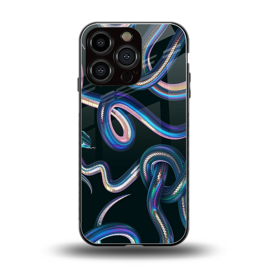 Snakes back phone cover | glass case for iphone 16 pro